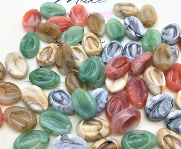 Acrylic imitation shell beads
