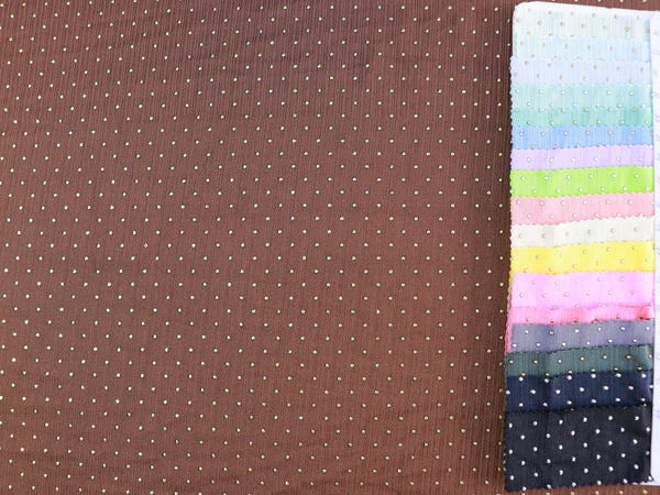 4 Way Stretch Shiny Swim Fabric With Dots - YLB000803