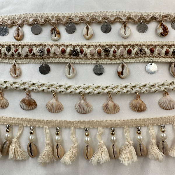 Handmade Beaded Shell Pendant