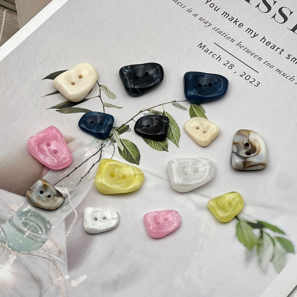 Irregular decorative buttons